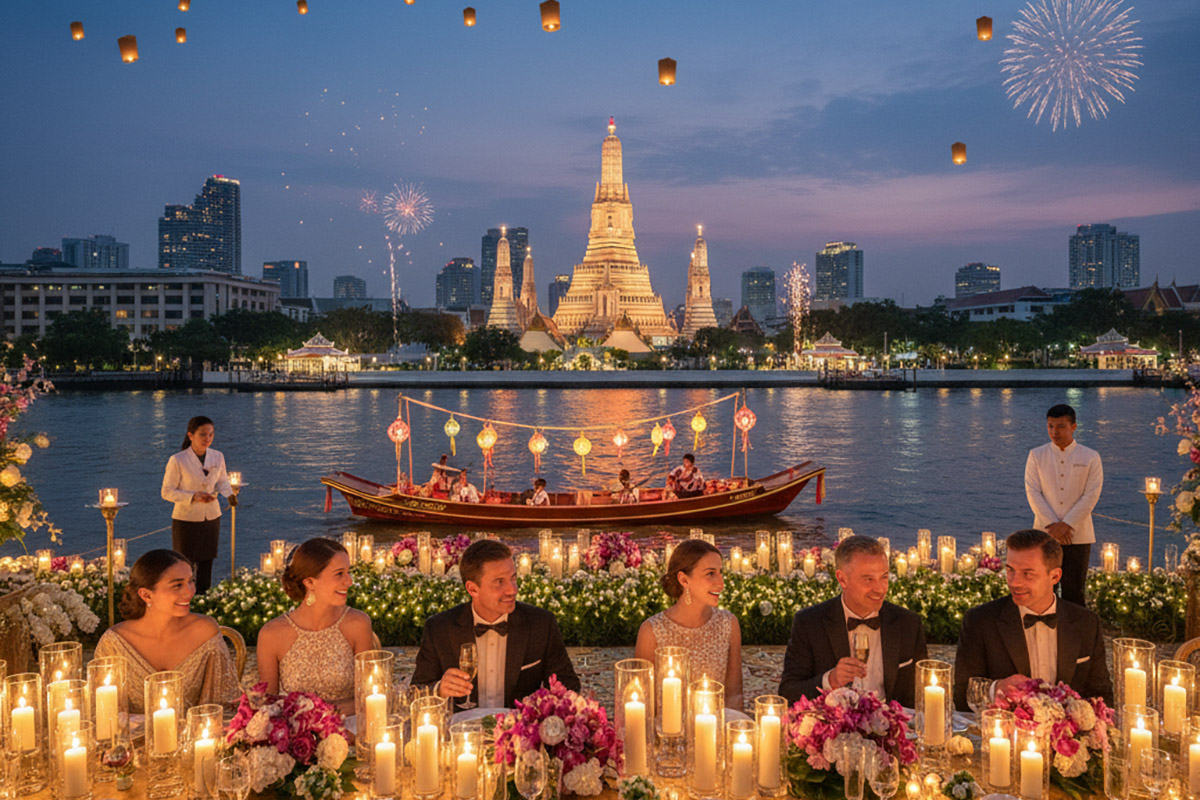 Corporate incentive travel Bangkok river gala
