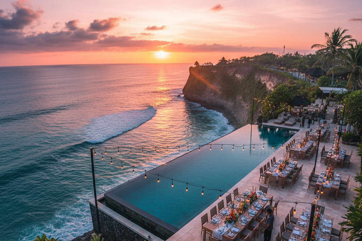 Corporate incentive travel Bali clifftop venue