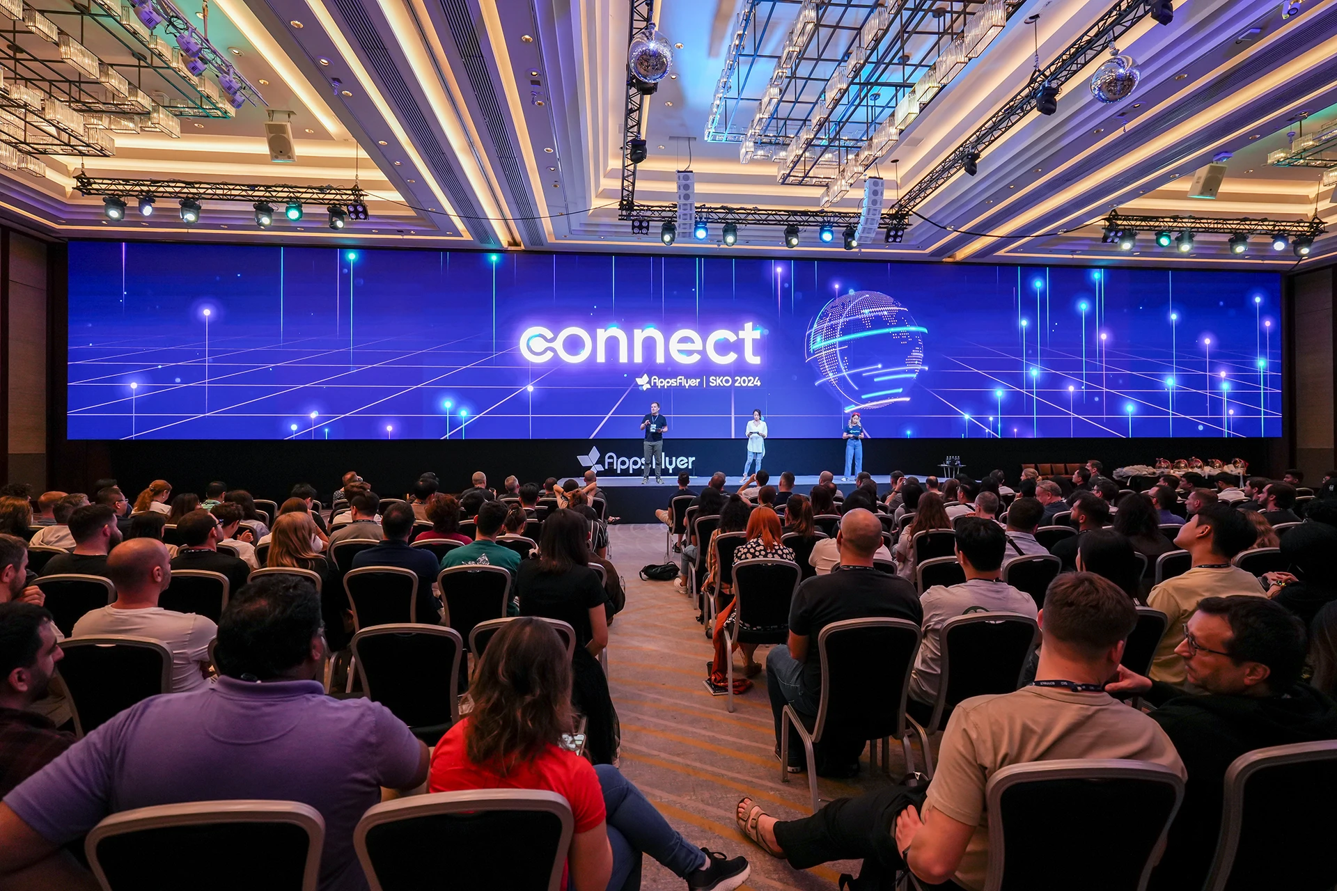 Corporate incentive travel LED butterfly welcome garden arrival