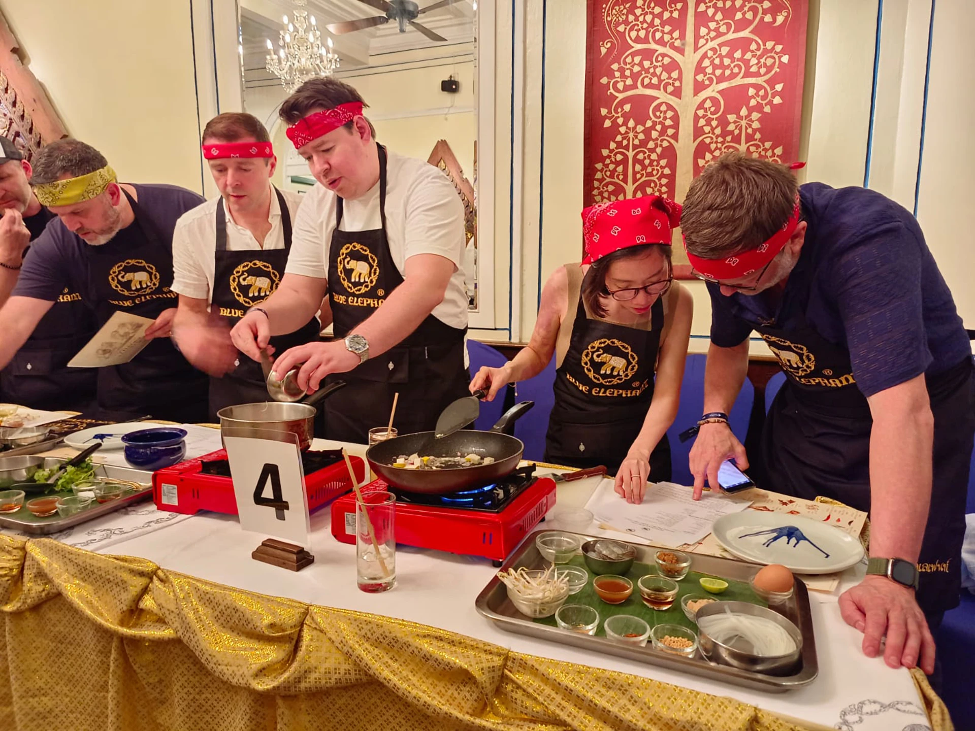 Corporate incentive travel team cooking challenge Bangkok